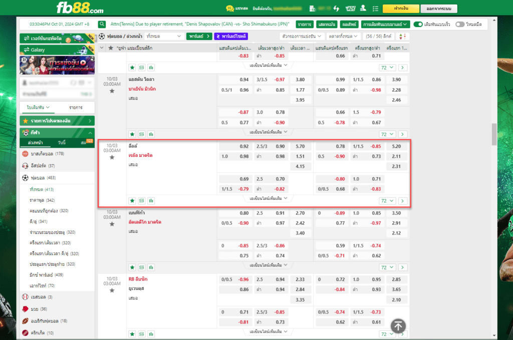 วิเคราะห์บอล: ลีลล์ vs เรอัลมาดริด