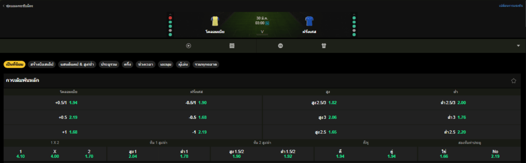 วิเคราะห์บอล โคลอมเบีย VS ฝรั่งเศส 30/03/2026